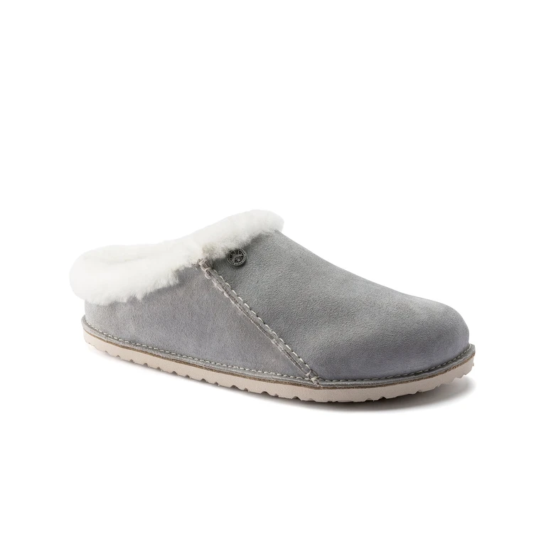 Zermatt Premium Suede Leather Concrete Grey Slippers
