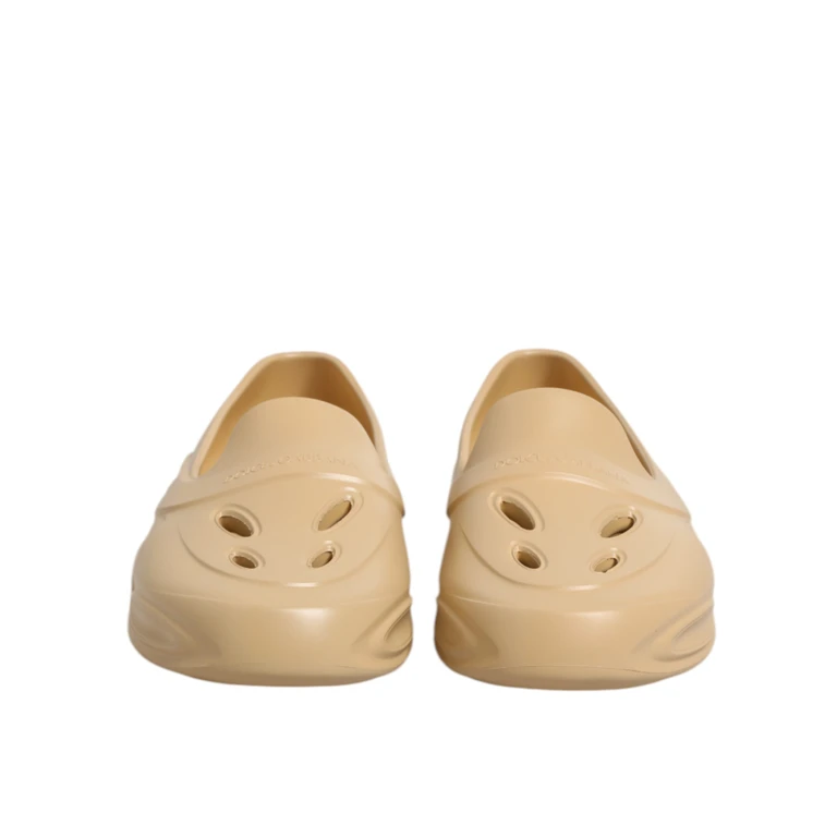 Beige Rubber Slides Low Top Sneakers Shoes Tb+tu - Men