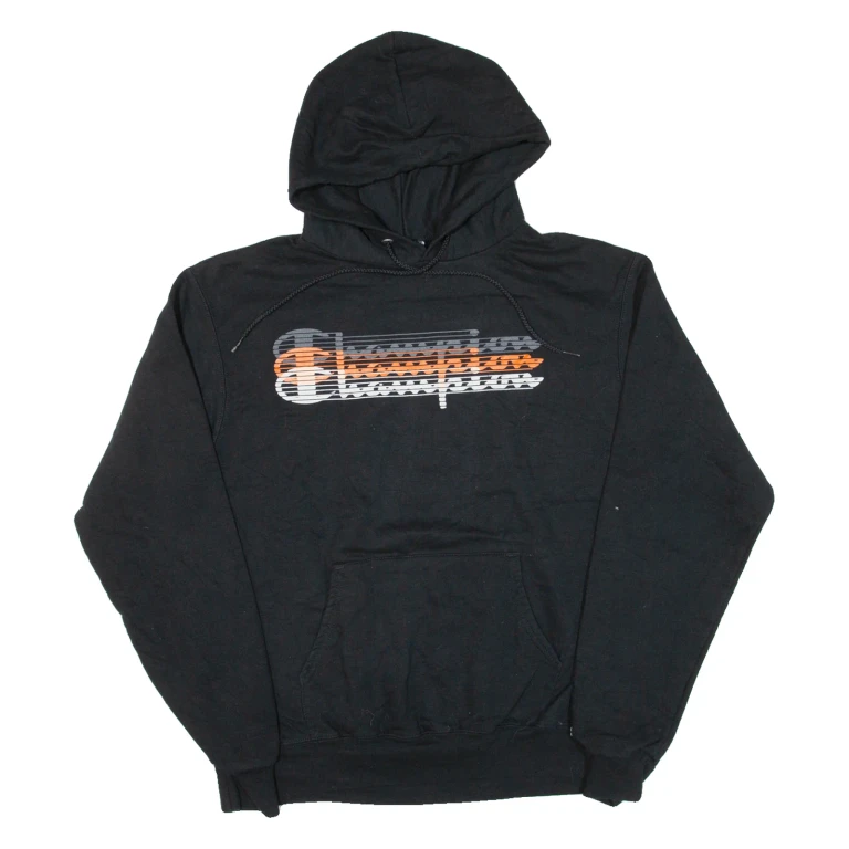 CHAMPION Mens Black Hoodie M