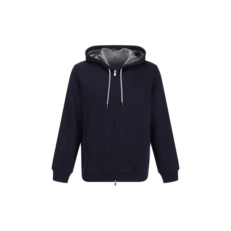 Brunello Cucinelli Blue Cotton Sweatshirt Clothing - Men