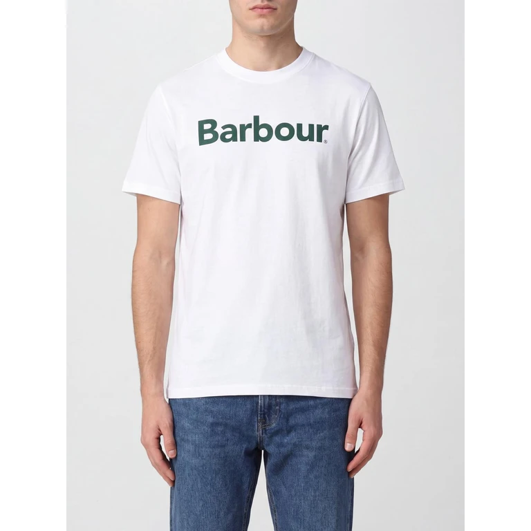 Crewneck Cotton T-Shirt with Front Printed Logo (MMTS1406WHITE)