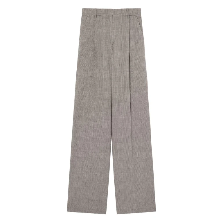 Trousers Grey Virgin Wool - Women