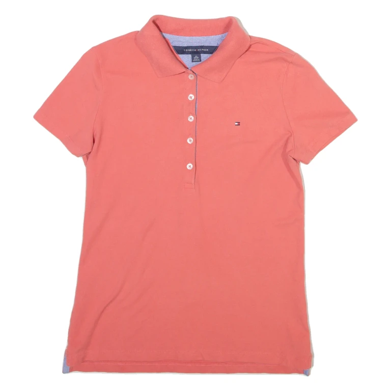 TOMMY HILFIGER Womens Polo Shirt Pink XS