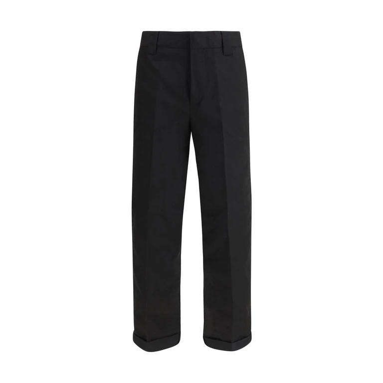 Black Cotton Chino Pants - Men
