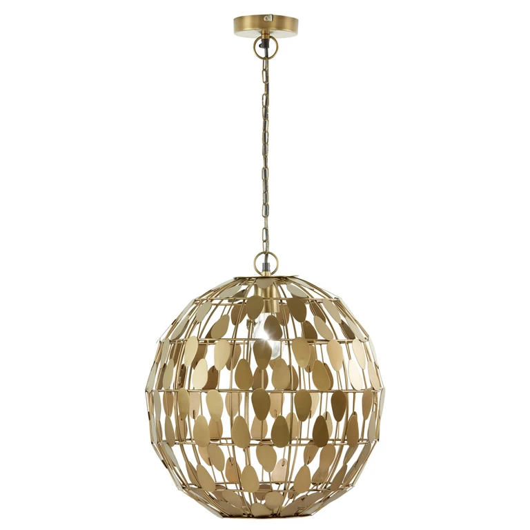 Golden Tags Round Hanging Lamp - Gold