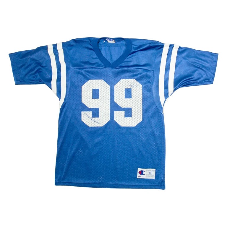 CHAMPION 99 Mens Football Shirt Jersey Blue USA V-Neck M