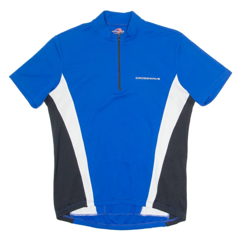 CROSSWAVE Cycling Mens Jersey Blue 1/4 Zip L