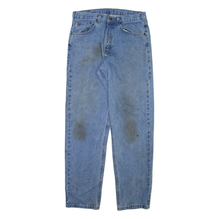 CARHARTT Mens Jeans Blue Relaxed Straight W34 L34