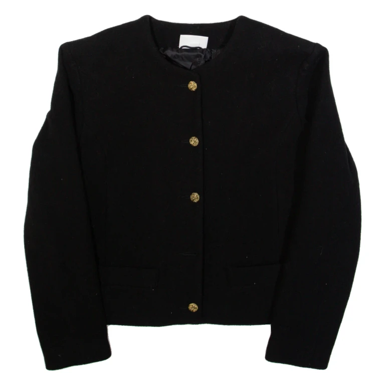 H&M Womens Blazer Jacket Black Wool S