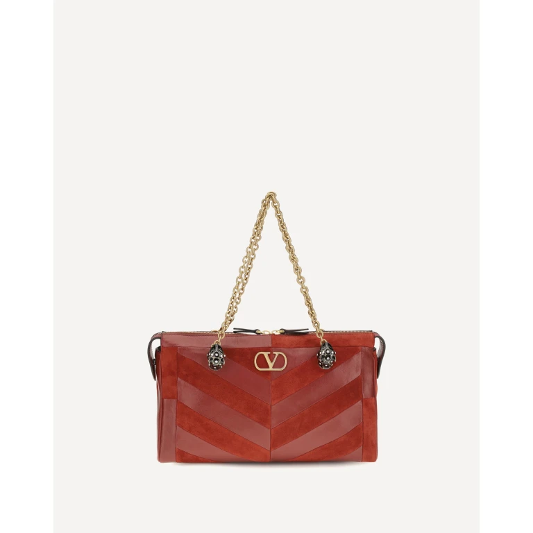 VALENTINO GARAVANI Medium chevron pattern Panthea Shoulder Bag Female UNI