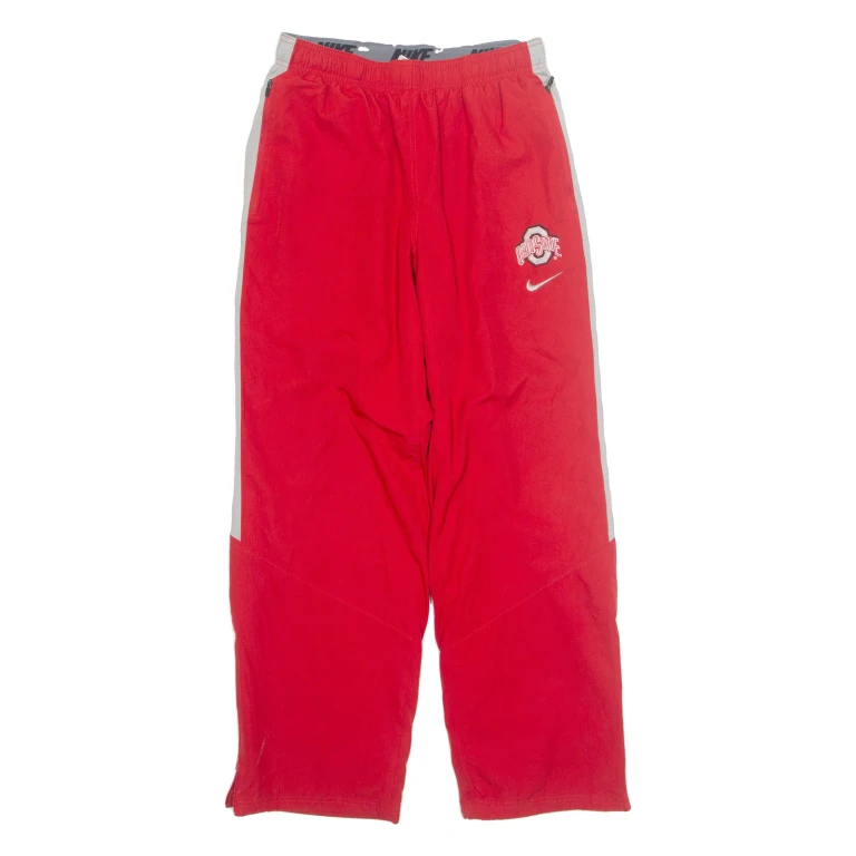 NIKE Mesh Lined Storm Fit Ohio State USA Mens Track Pants Red Straight M W30 L31