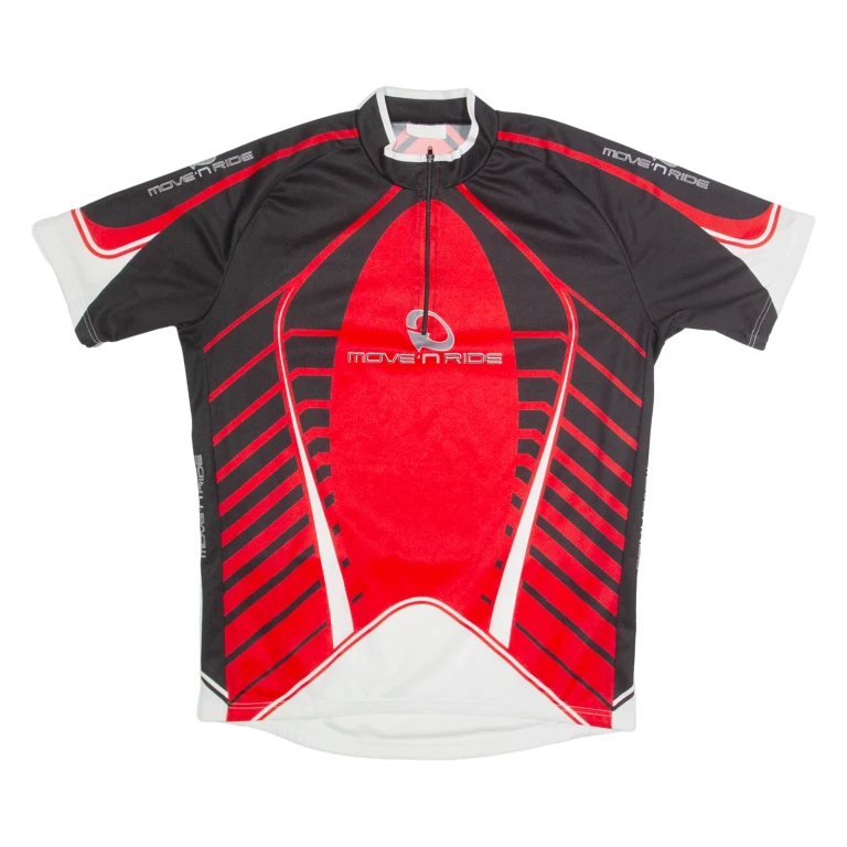 MOVE N RIDE Cycling Mens Jersey Red 1/4 Zip XL