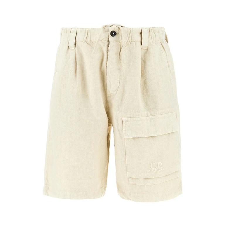 CP COMPANY Linen cargo shorts Man 52