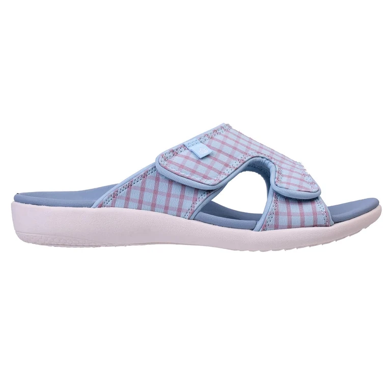 Kholo Checkered Orthotic Slide Sandals - Wide Width