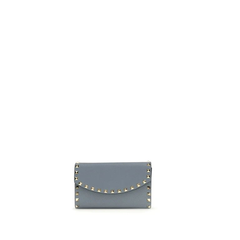 Valentino Garavani Blue Calf Leather Bos Taurus Wallet - Women