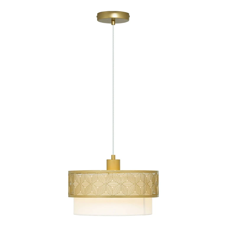 Hanging Lamp - Gold & White