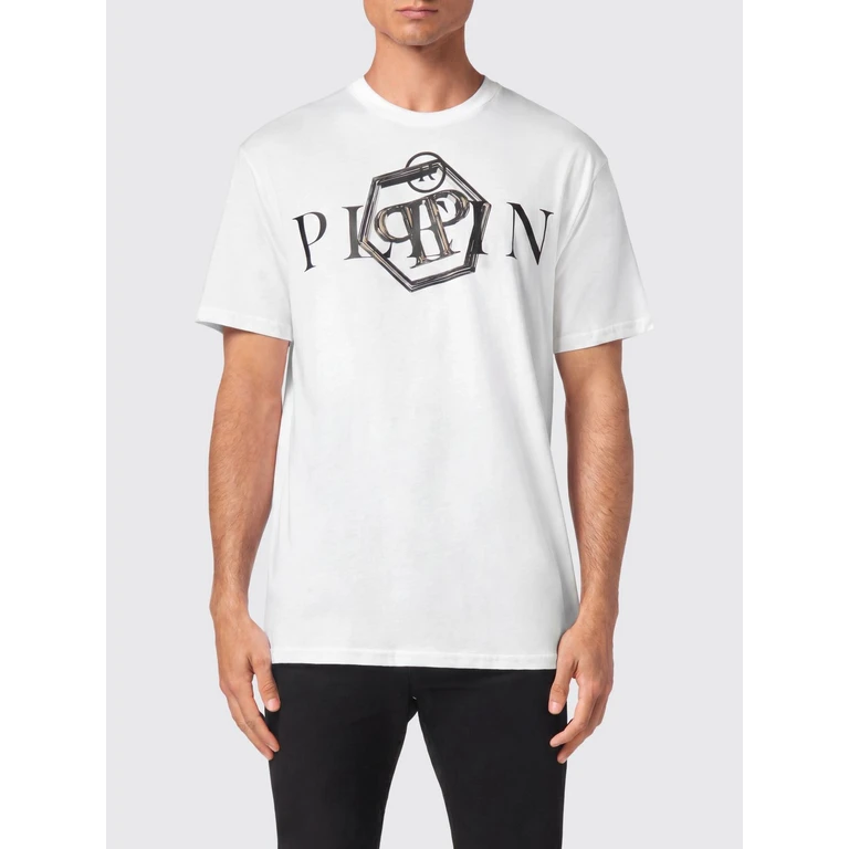 Solid Colour Cotton Crew-Neck T-Shirt with Logo (UADCMTK7966PJY002N01)
