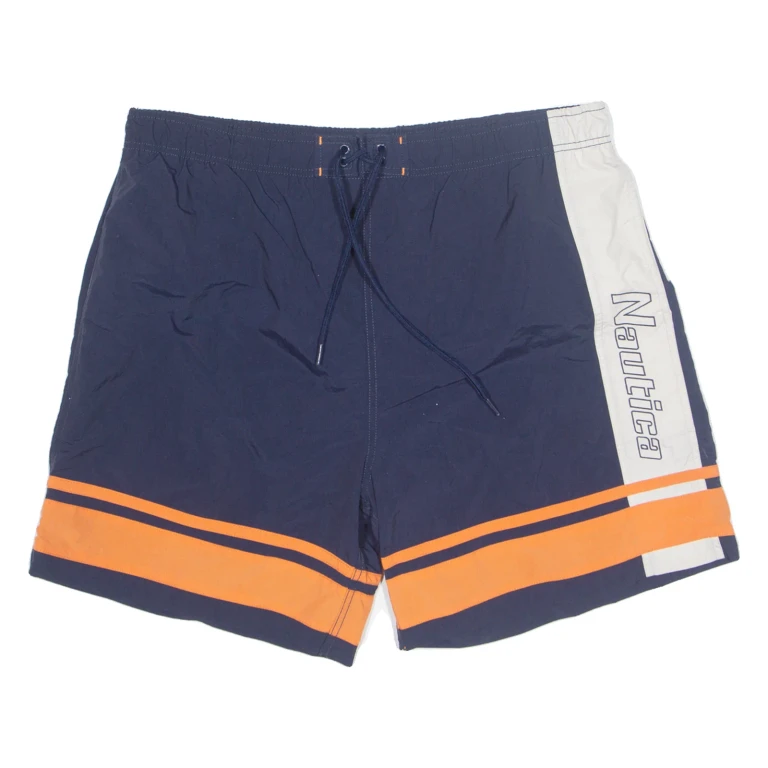 NAUTICA Mesh Lined Mens Swimming Shorts Blue Relaxed XL W38