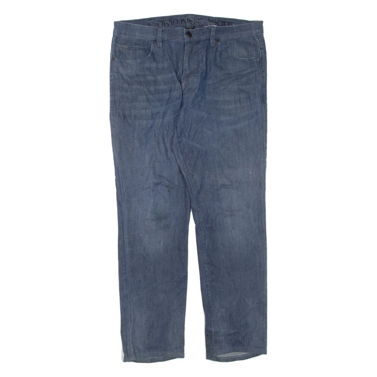 CALVIN KLEIN JEANS Mens Jeans Blue Regular Straight W34 L31