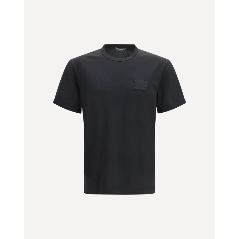 T-shirt in cotone Dolce & Gabbana con patch - Uomo taglia 54