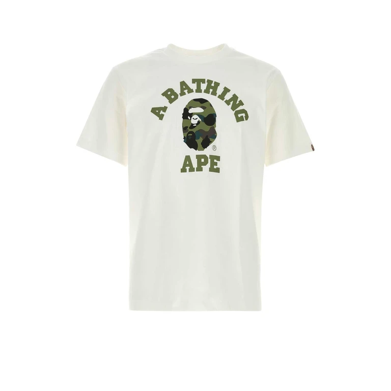 Bape 001tem301013m Whxgr Whitexgreen Exterior: Cotton T-shirt
