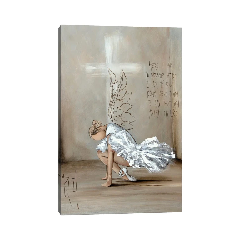 Here I Am To Worship by Ruth's Angels - Canvas Gallery Wrap
