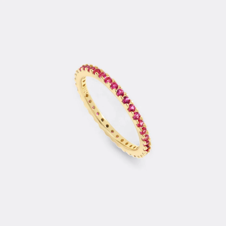 July Birthstone Eternity Stacking Ring