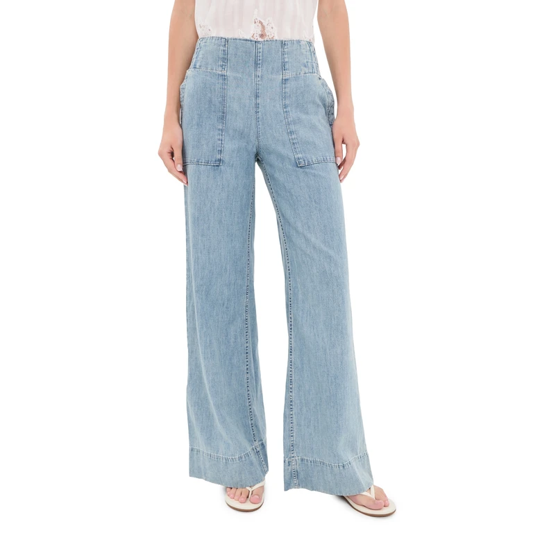 Free People Breezy Denim Pull On Jeans Dusk M