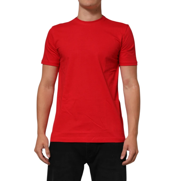 Red Goodluck 2023 Cotton Crew Neck T-Shirt - Men