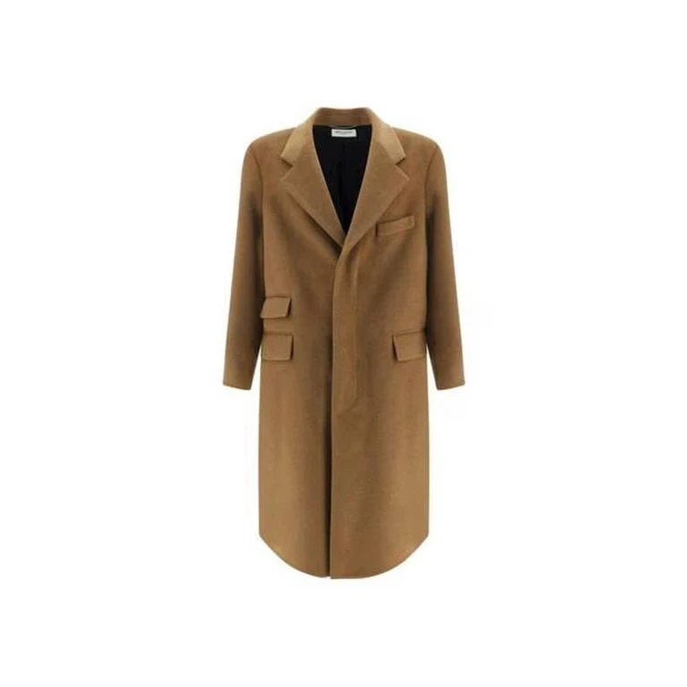 Saint Laurent Brown Wool Coat Clothing - Men