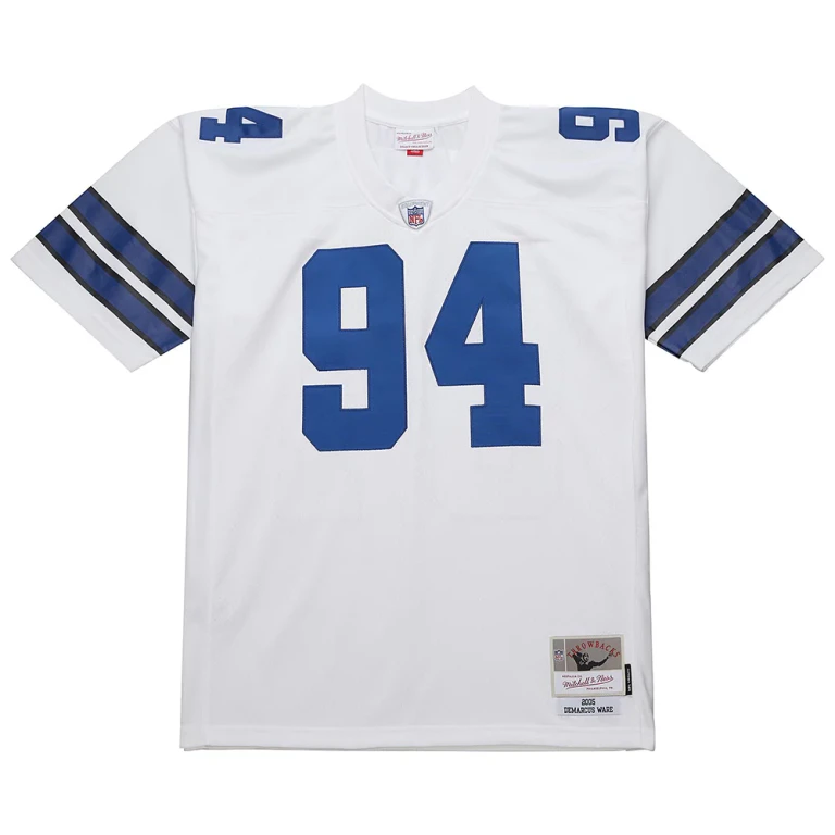 Men's NFL White Jersey Cowboys 2005 Demarcus Ware Jerseys