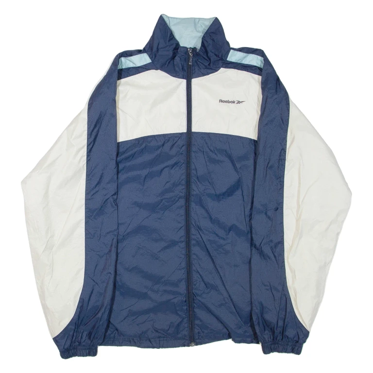 REEBOK Womens Track Jacket Blue Colourblock UK 16
