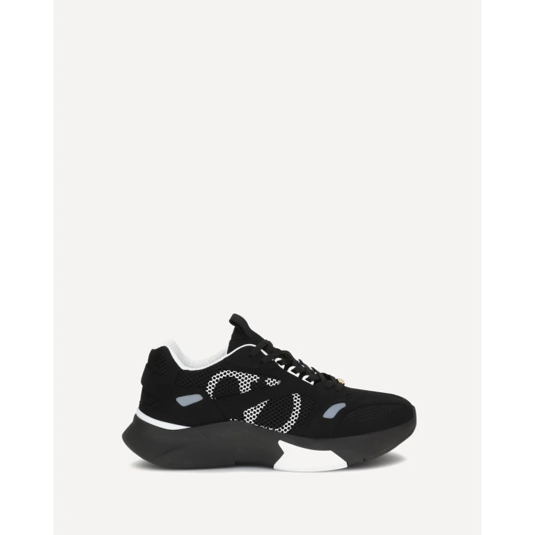 VALENTINO GARAVANI Demivee mesh and suede Sneakers Male 41.5