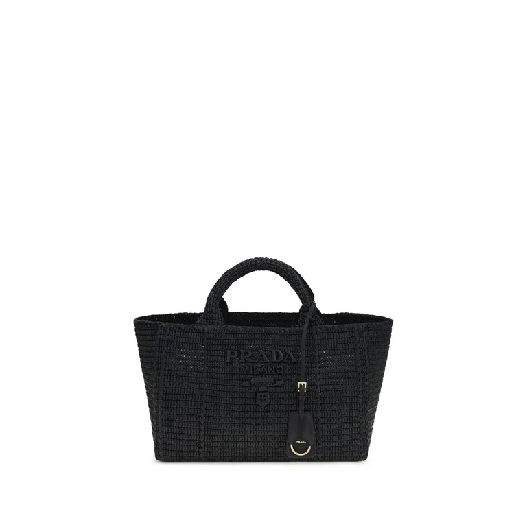 Prada Black Viscose Shoulder Bag - Women