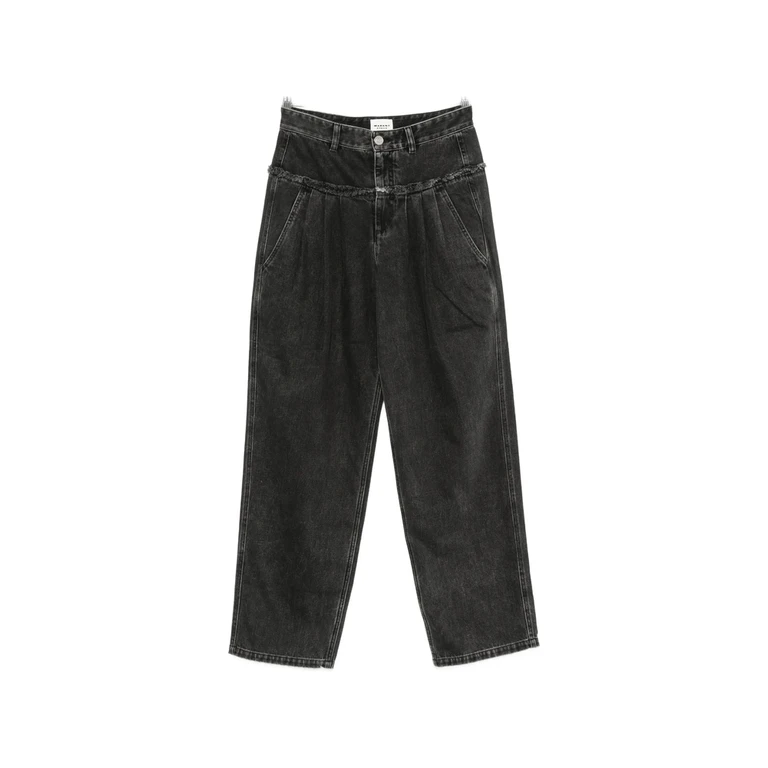 Pleated-design Jeans