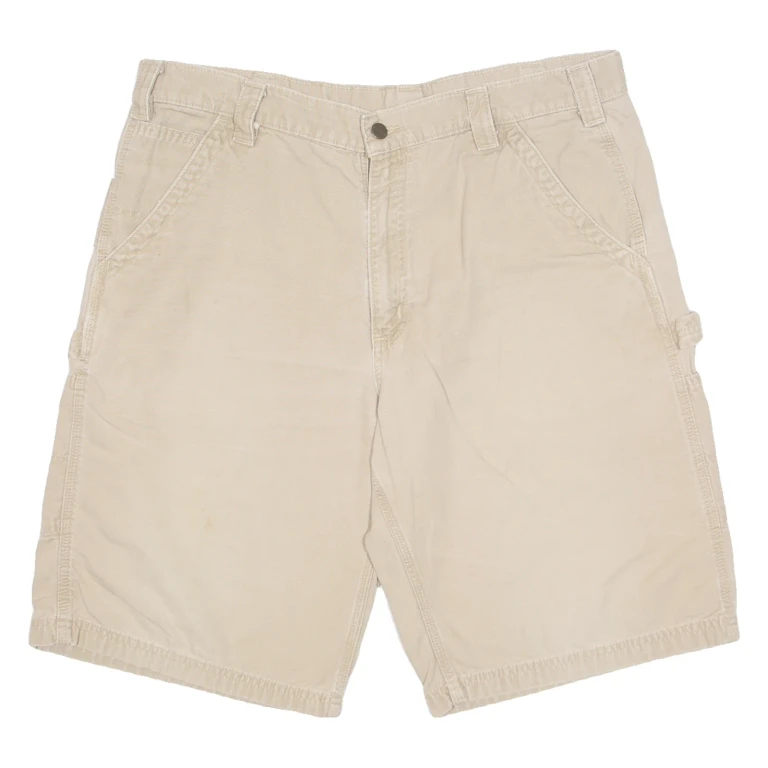 CARHARTT Carpenter Style Mens Workwear Shorts Beige XL W38
