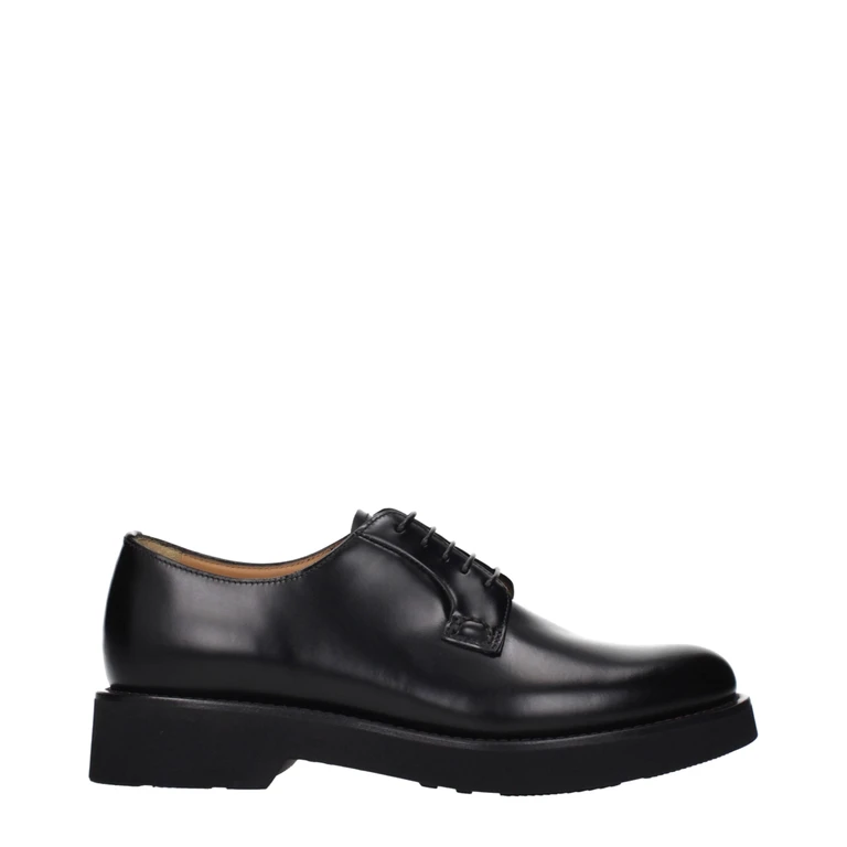 Zwarte leren Oxfords en Derbyschoenen