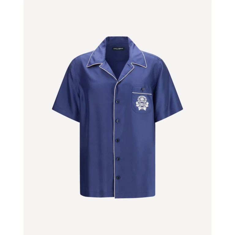 DOLCE & GABBANA Hawaii piping-embroidered Shirt Male 40