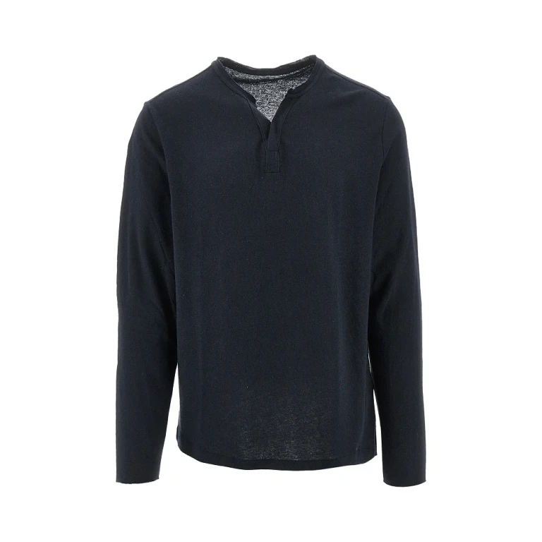 Tunisian collar linen blend T-shirt Man S