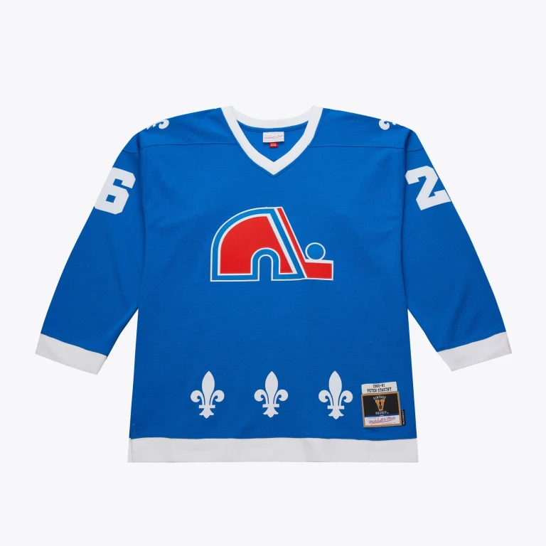 Men's NHL Dark Jersey Nordiques 1980 Peter Stastny
