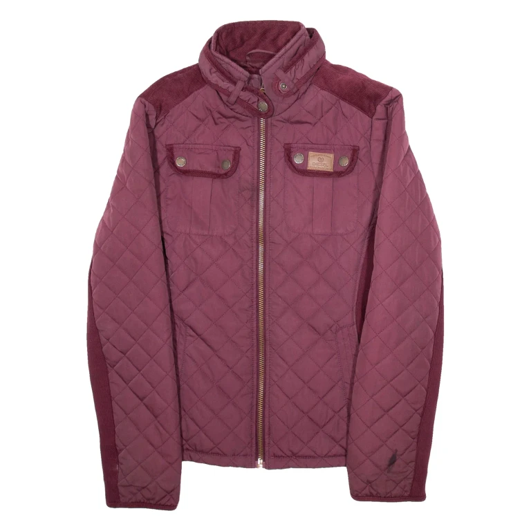 DIESEL Womens Quilted Coat Purple M