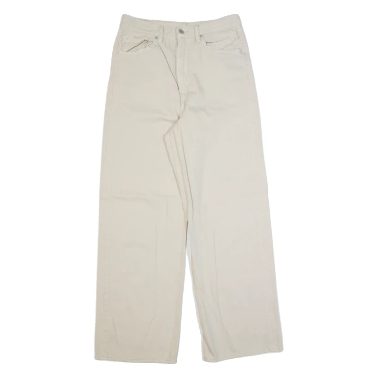 LEVI'S High Rise Womens Trousers Beige Loose Straight W30 L31