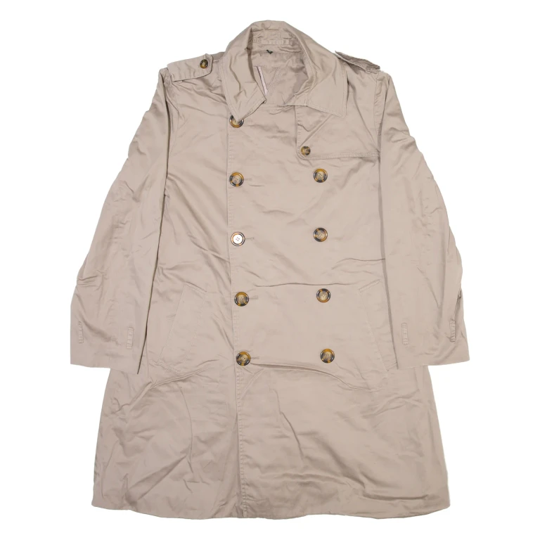 V COLLECTION Mens Trench Jacket Beige M