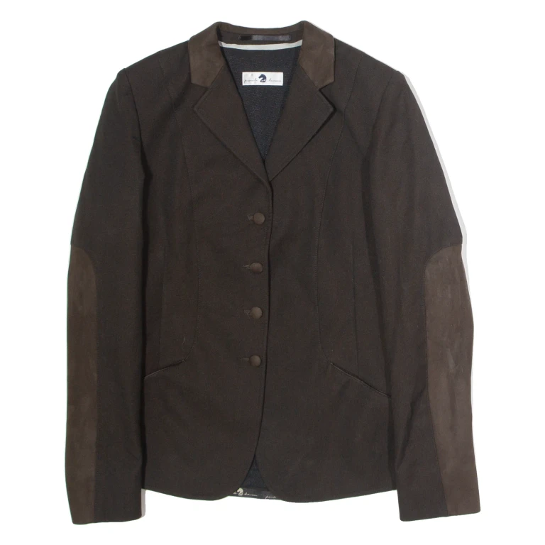 PAMELA HENSON Womens Blazer Jacket Brown S