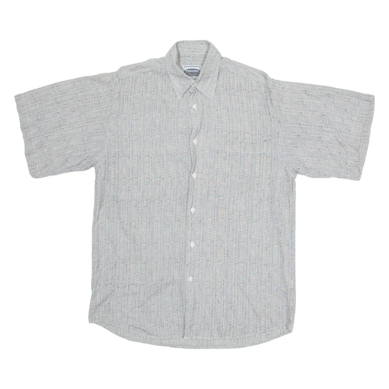 TORERO Mens Plain Shirt Grey S