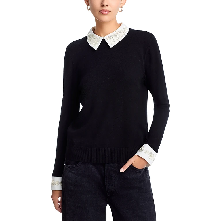 Sioni Embellished Layered Look Top
