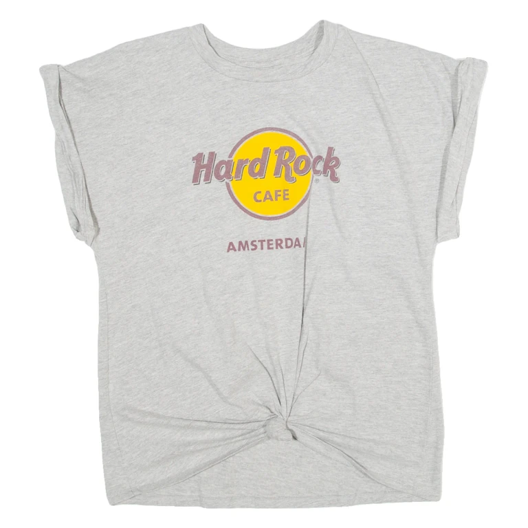 HARD ROCK CAFE Amsterdam Womens T-Shirt Grey M