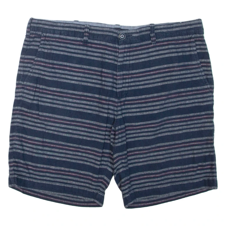 TOMMY HILFIGER Mens Casual Shorts Blue Striped XL W40