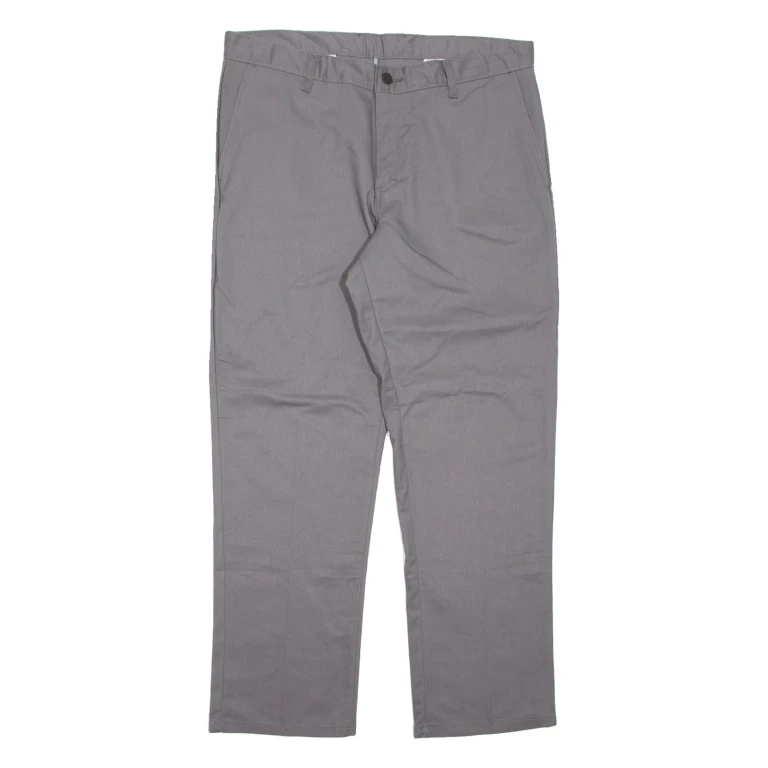DICKIES Chino Mens Trousers Grey Regular Straight W36 L30