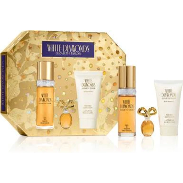 White Diamonds 3 Pcs Set For Women: 1 Oz Eau De Toilette Spray + 3.7 Ml Parfum Mini + 1.7 Perfumed Body Lotion